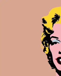 Samolepiace tapety Samolepiaca tapeta pop art Marilyn Monroe na hnedom pozadí