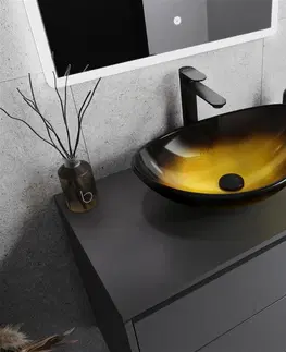 Kúpeľňa MEXEN - Sonia sklenené umývadlo 54 cm, zlatá tmavá 24145451