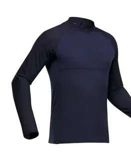 mikiny Pánske tričko Tropic 500 na obmedzenie zápachu s dlhým rukávom modré