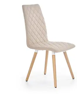 Čalúnené stoličky Stolička K282 tkanina/drevo béž 56x44x93