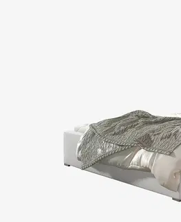Postele NABBI Galimo 200 čalúnená manželská posteľ s roštom biela