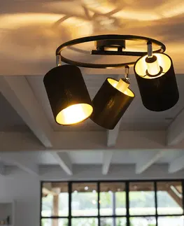 Bodove svetla Moderné stropné svietidlo čierne 3-svetlé - Lofty