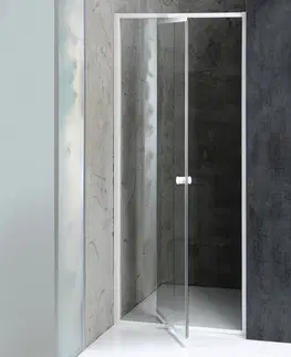 Sprchovacie kúty AQUALINE - AMICO sprchové dvere výklopné 1040-1220x1850, číre sklo G100