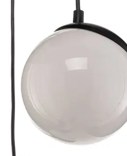 Závesné svietidlá Eko-Light Závesná lampa Sfera 3-plameňová sklo/kov čierna