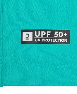 surf Detské tričko s UV ochranou do vody na surf s potlačou zeleno-tyrkysové