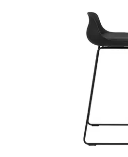 Barové stoličky Dkton Dizajnová barová stolička Alphonse, čierna