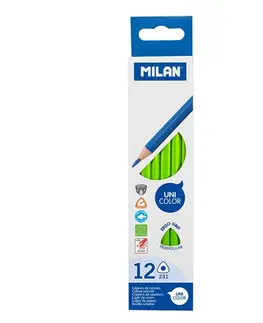 Hračky MILAN - Pastelky Ergo Grip trojhranné 12 ks, Light Green