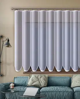 Záclony Forbyt, Hotová záclona alebo balkónový záclona, Edita, biela 200 x 250 cm