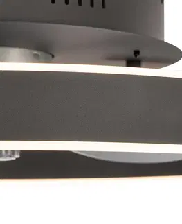 Stropne ventilatory Stropný ventilátor čierny vrátane LED s diaľkovým ovládaním - Maddy