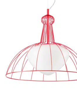 Závesné svietidlá Siru Červená dizajnová závesná lampa Lab made in Italy