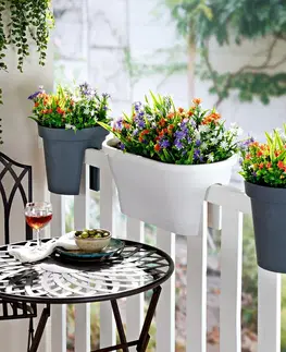 Kvetináče, hrantíky a dekorácie Závesný balkónový hrantík
