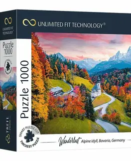 Hračky puzzle TREFL - prime puzzle 1000 UFT - Potulky: Alpská idylka, Bavorsko, Nemecko