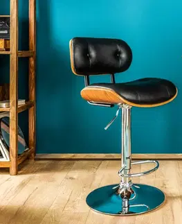 Barové stoličky LuxD Dizajnová barová stolička Kadence, čierny orech