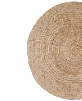 Koberce Norddan Dizajnový okrúhly koberec Kaitlin 180 cm prírodný