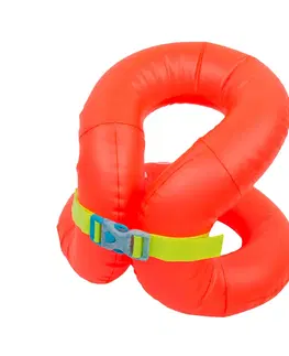 vodné športy Detská plávacia vesta pre 18-30 kg nafukovacia oranžová