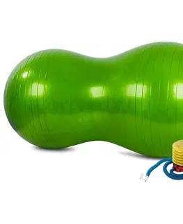 Gymnastické lopty Gymnastická lopta Peanut s pumpičkou, zelená