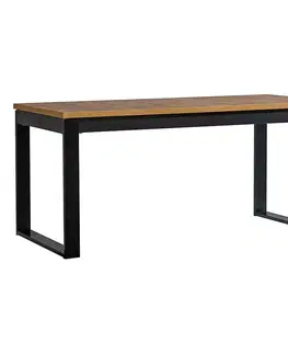 Konferenčné stolíky s úložným priestorom Rozkladací stôl Lamelo La14 160/240x90cm Dub Wotan/Black Matt