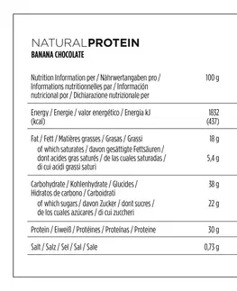 činky Proteínová tyčinka NATURAL PROTEIN čokoláda-banán 3 × 40 g