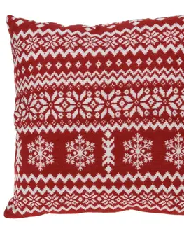 Vankúše Vankúšik Nordic pattern červená, 43 x 43 cm