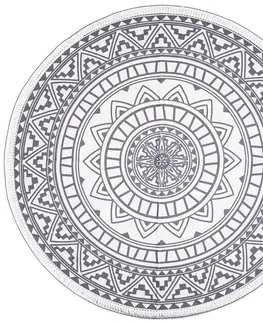 Koberce a koberčeky Dakls Kusový koberec Mandala sivá, 82 cm