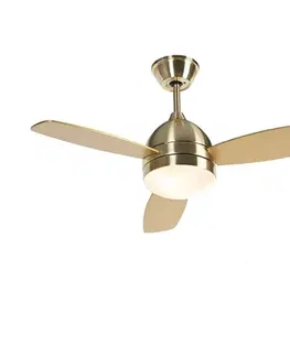 Stropne ventilatory Mosadzný stropný ventilátor s diaľkovým ovládaním - Rotar
