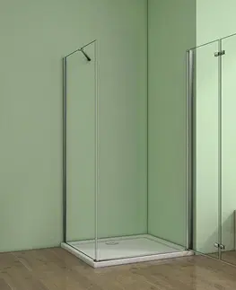 Sprchovacie kúty H K - Štvorcový sprchovací kút MELODY 90x90 cm sa zalamovacím dverami vrátane sprchovej vaničky z liateho mramoru SE-MELODYB89090 / SE- ROCKY9090