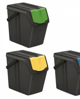 Odpadkové koše Kinekus Kôš na triedený odpad SORTI BOX sada, 3 x 25 litrov