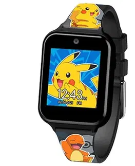 Inteligentné hodinky Kids Licensing detské hodinky Pokémon interactive, čierne