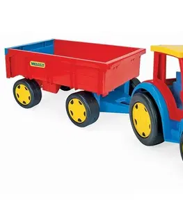 Hračky - dopravné stroje a traktory WADER -  GIGANT nakladač s vlečkou