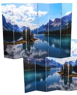 Paravány Paraván horské jazero Dekorhome 121x180 cm (3-dielny)