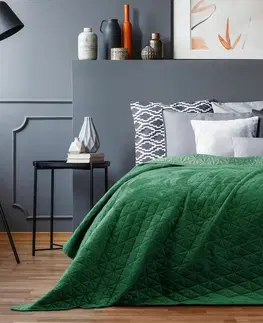 Prikrývky na spanie AmeliaHome Prehoz na posteľ Laila zelená, 220 x 240 cm