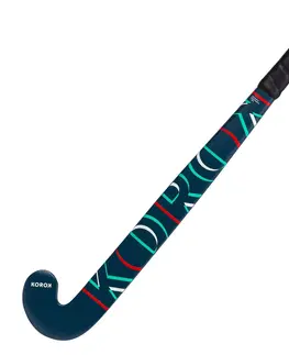 hokej Detská hokejka pre príležitostných začínajúcich hráčov drevená FH100 modro-červená