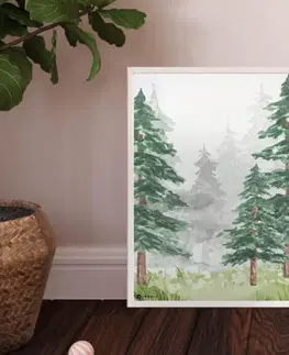 Obrazy do detskej izby Obraz na stenu pre deti - Ihličnatý les