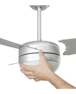 Ventilátory Stropný ventilátor s osvetlením Faro EASY 33416 sivá