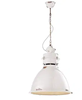 Závesné svietidlá Ferroluce Závesná lampa C1750 keramické tienidlo, biela