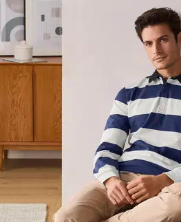 Shirts & Tops Polokošeľa s dlhým rukávom, kombinácia modrej a bielej