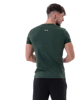 Pánske tričká Pánske tričko Nebbia „Reset“ 327 Dark Green - XXL