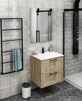 Kúpeľňa SAPHO - AMIA umývadlová skrinka 59x60x45cm, dub Texas AM060-2020