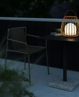 Vonkajšie osvetlenie terasy Nordlux Stolná lampa LED Jim To-Go, vonkajšia, oranžová