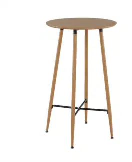 Jedálenské stoly Barový stôl, dub, priemer 60 cm, IMAM