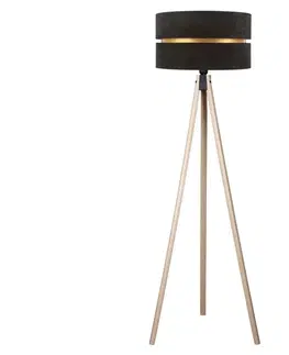 Lampy   - Stojacia lampa DUO 1xE27/60W/230V čierna/béžová 