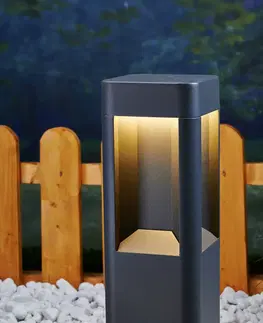 Vonkajšie stojanové svietidlá Lucande Svetlo Annika LED s hliníkovou základňou, 50 cm