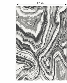Koberce a koberčeky KONDELA Sinan koberec 67x120 cm biela / čierna / vzor