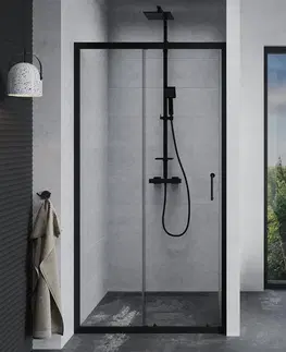 Sprchovacie kúty MEXEN - Apia posuvné sprchové dvere 150, transparent, čierne 845-150-000-70-00