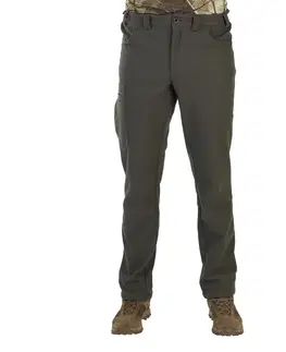 mikiny Poľovnícke hrejivé fleecové nohavice 100 zelené