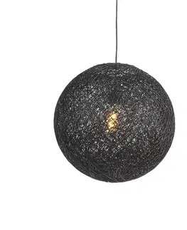 Zavesne lampy Závesná lampa čierna 45 cm - Corda