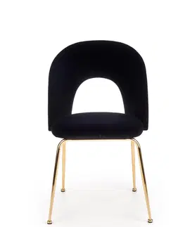 Jedálenské stoličky HALMAR K385 jedálenská stolička čierna / zlatá