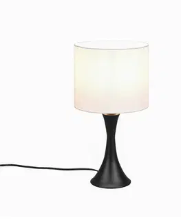 Stolové lampy Trio Lighting Stolná lampa Sabia, Ø 20 cm, biela/čierna