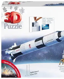 Hračky puzzle RAVENSBURGER - Vesmírna raketa Apollo Saturn V 432 dielikov