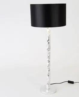 Stolové lampy Holländer Stolová lampa Cancelliere Rotonda čierna/strieborná 79cm